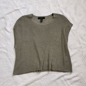 Sage knitted crop top